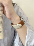 Leather Lychee Pattern Watch Strap [B3WTCFZD]
