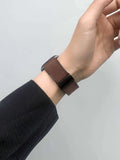 Leather Magnetic Watch Band [Z49HVI4W]