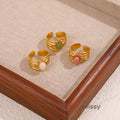 Leeba Layered Stone Open Ring [32QN3EIK]