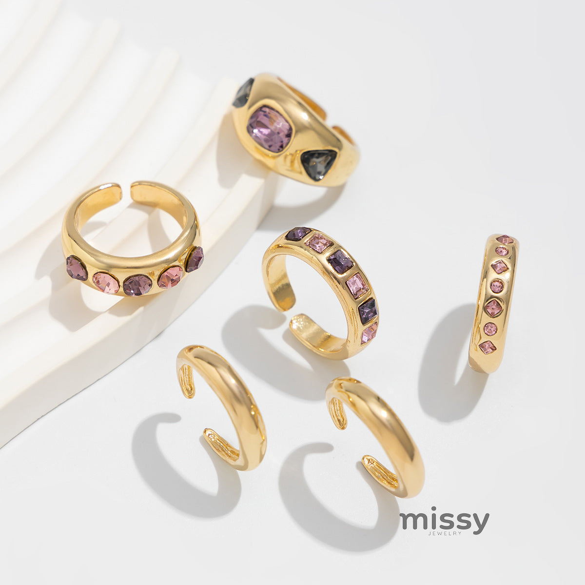 Leia Sculptural Ring Set [NY0M1D25]