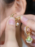 Leidy Ginkgo Pearl Drop Earrings