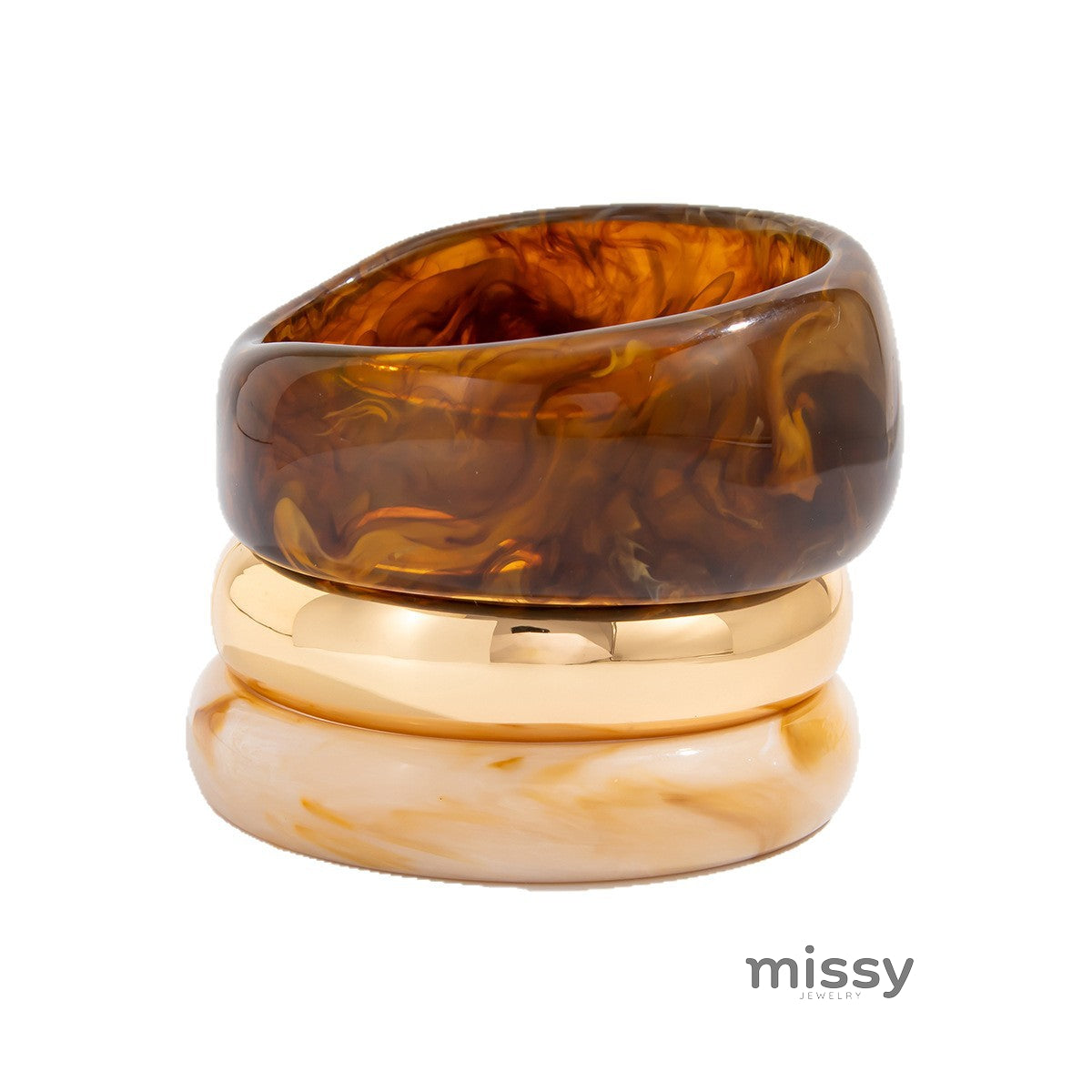 Leidy Glossy Resin Cuff [M7WABVCO]