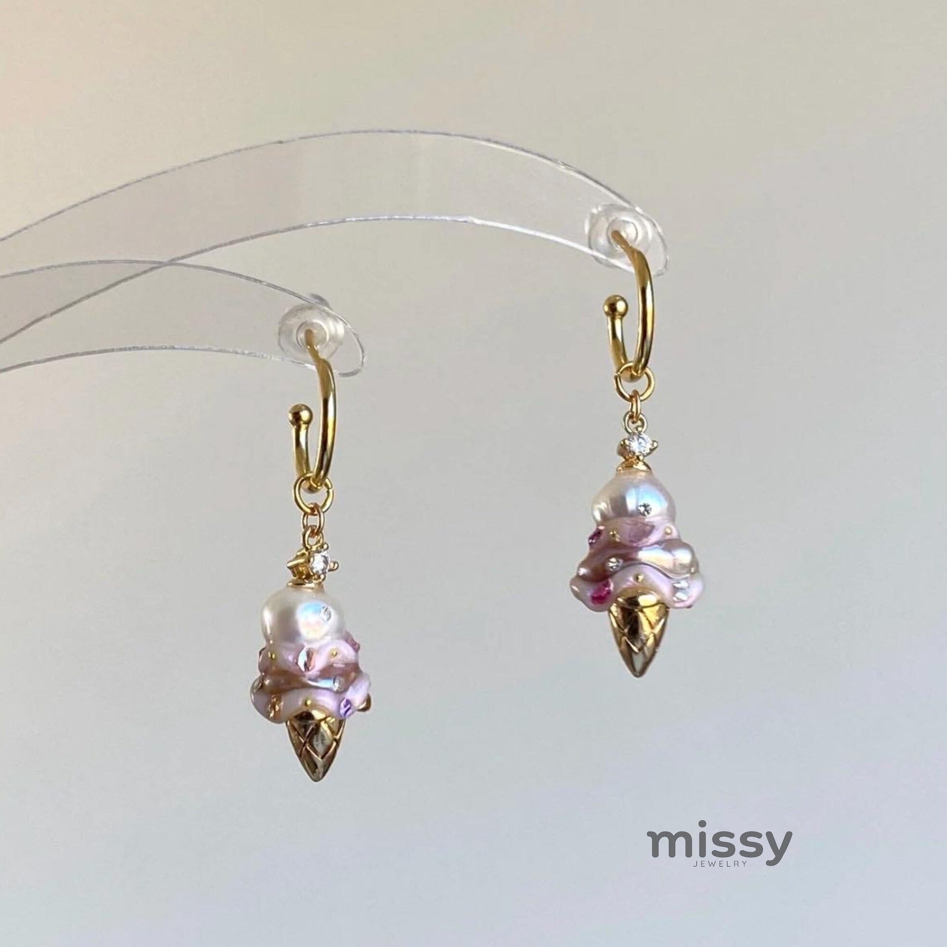 Leighton Pearl Ice Cream Drop Earrings [3YXPK5JF]