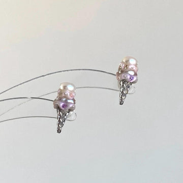 Leighton Pearl Ice Cream Drop Earrings [JHCLS4RU]