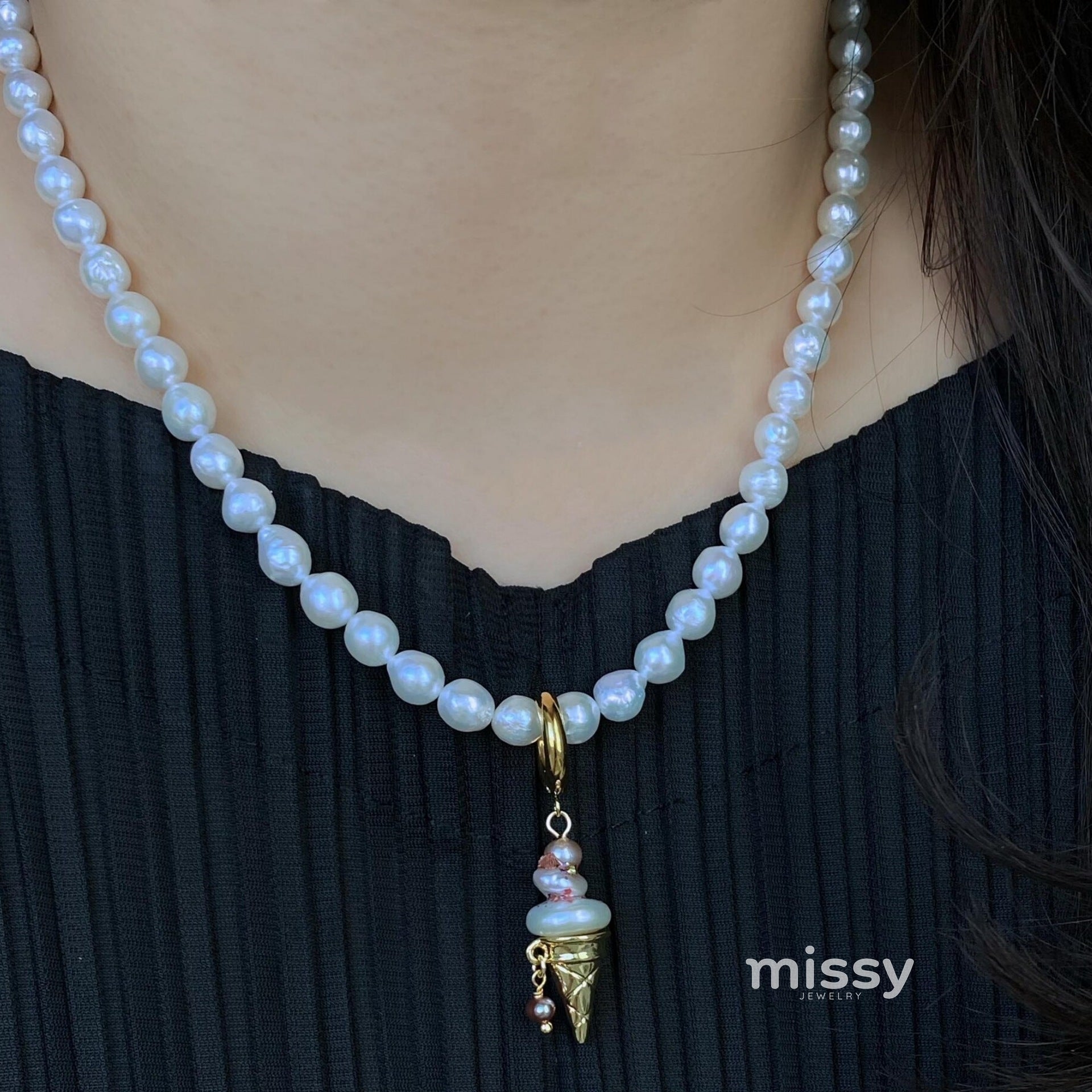 Leighton Pearl Ice Cream Drop Earrings [P4XNYEIW]