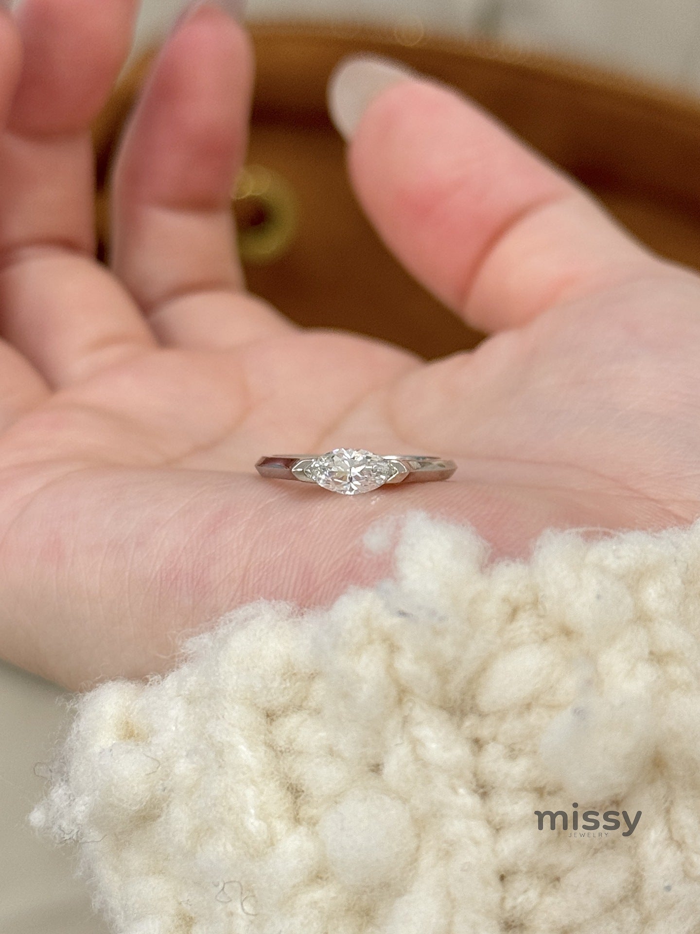 Leilanie Zircon Marquise Ring [QO0EIYAL]