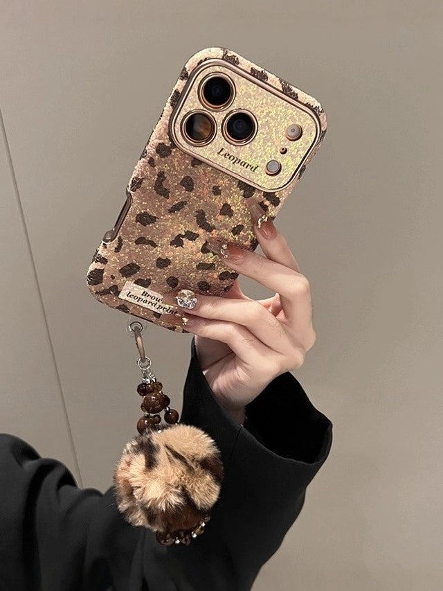 Leopard Print iPhone Case with Chain [OTNA3NPU]