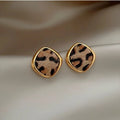 Leopard Print Stud Earrings [HW6KMQYO]