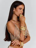 Missy Jewelry Lexi Sculpted Gold Bangle