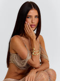 Missy Jewelry Lexi Sculpted Gold Bangle