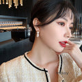 Lia Geometric Pearl Studs [7TS6UKND]