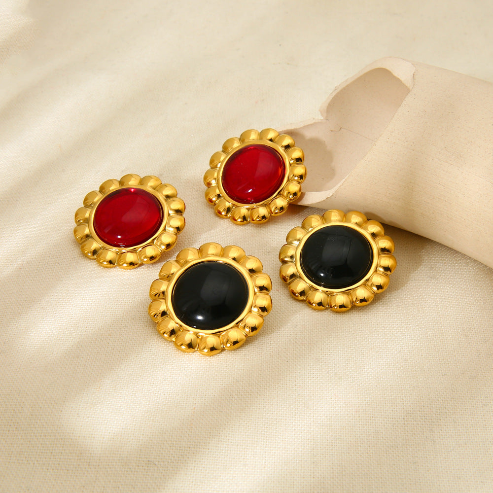 Lia Vintage Sunflower Drop Earrings [1R9Z3F5E]