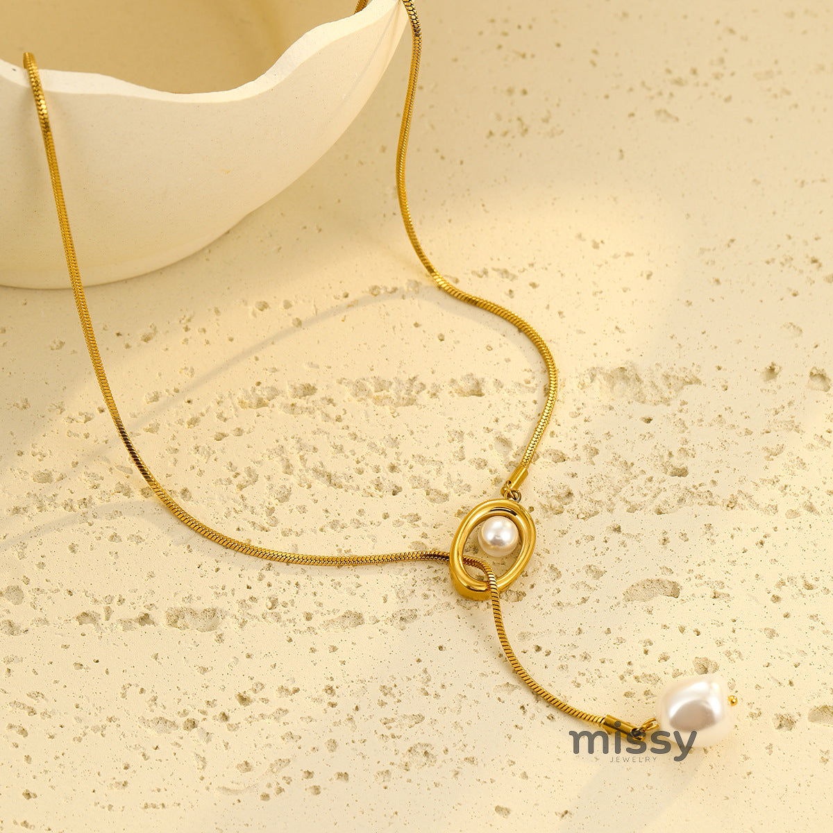 Lilia Pearl Lariat Necklace [QRFYXHFQ]