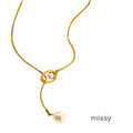 Lilia Pearl Lariat Necklace [612HHXWA]