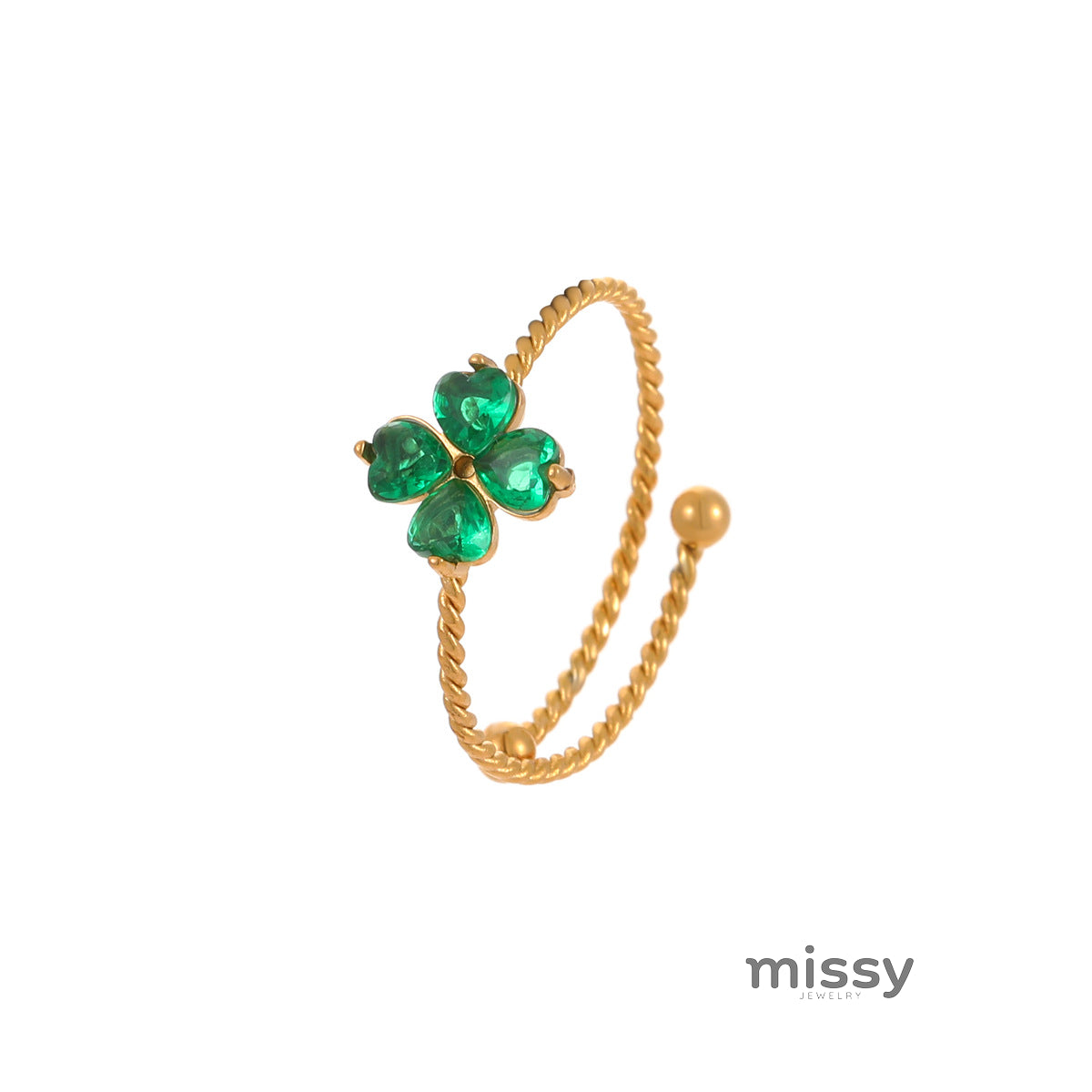 Lilou Clover Charm Ring [CU8LO6ME]