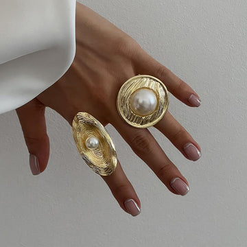 Lilou Cosmic Pearl Open Ring