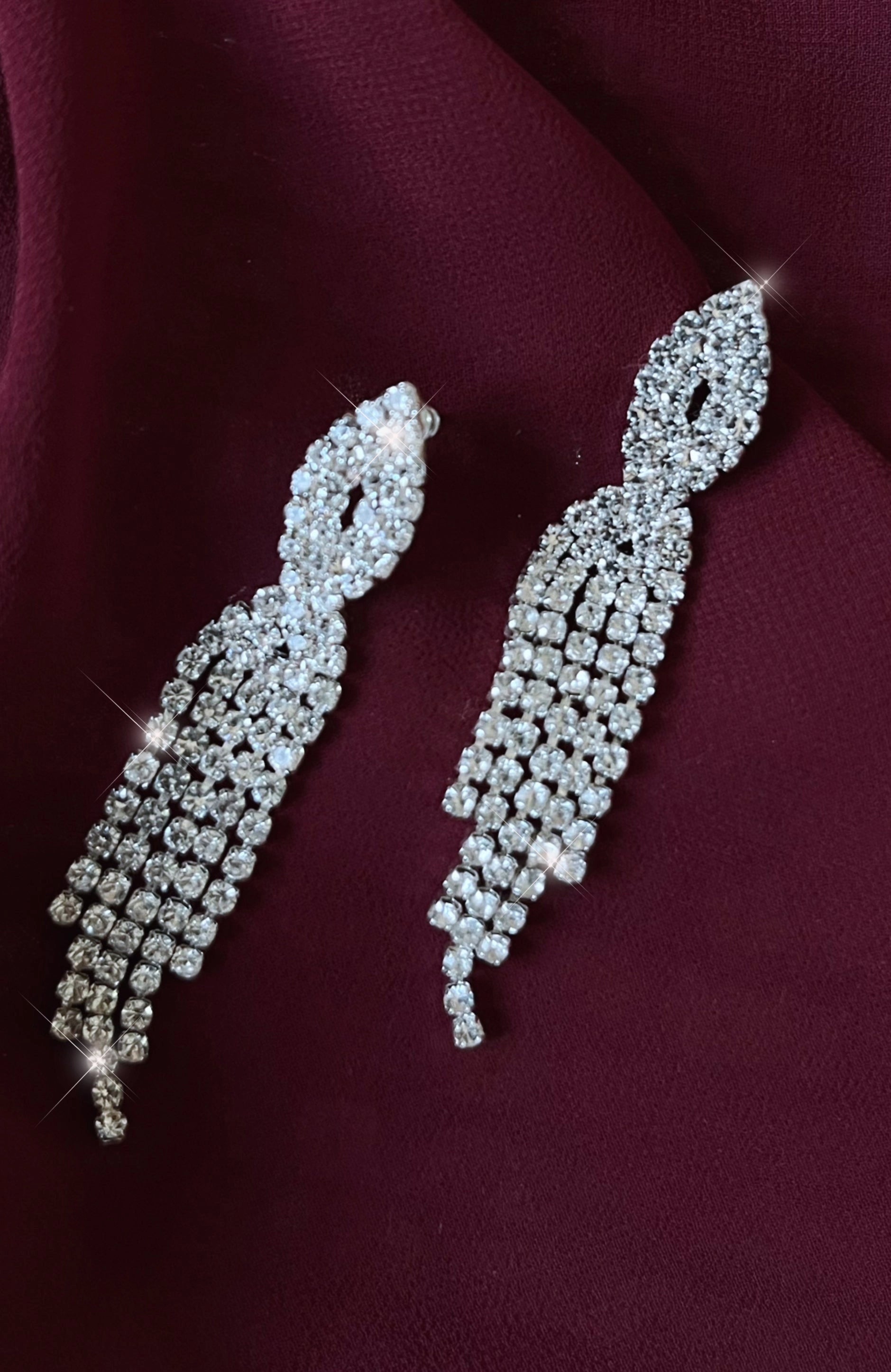 Missy Jewelry Lilou Shimmering Silver Drop Earrings