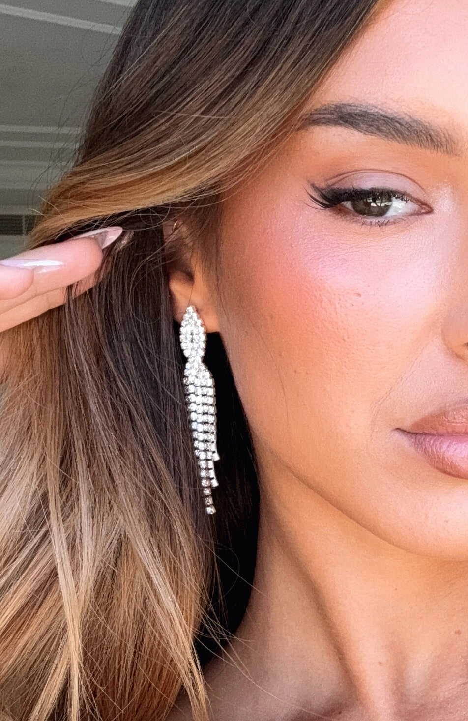 Missy Jewelry Lilou Shimmering Silver Drop Earrings