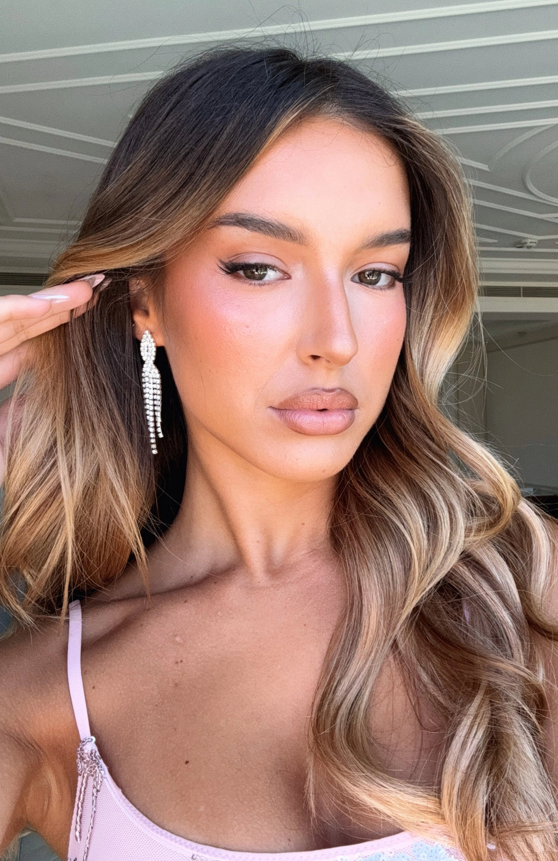 Missy Jewelry Lilou Shimmering Silver Drop Earrings