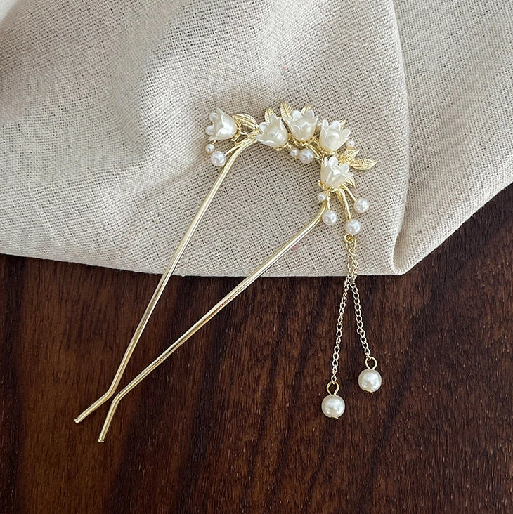 Lily of the Valley Hairpin - Lily of the Valley U-Shaped Hairpin [56G1WEJ9]