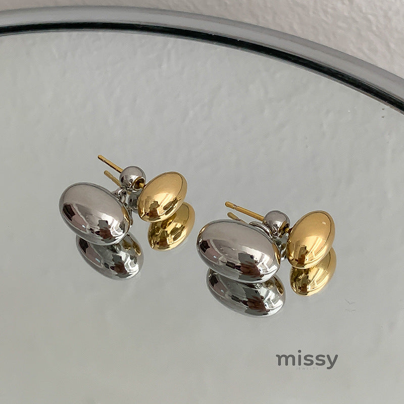 Lily Polished Oval Earrings [M1AS1LXY]
