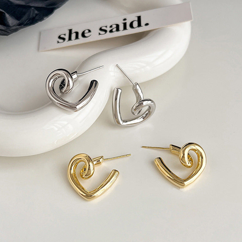 Lilyann Twisted Heart Earrings [8MAUGAF3]