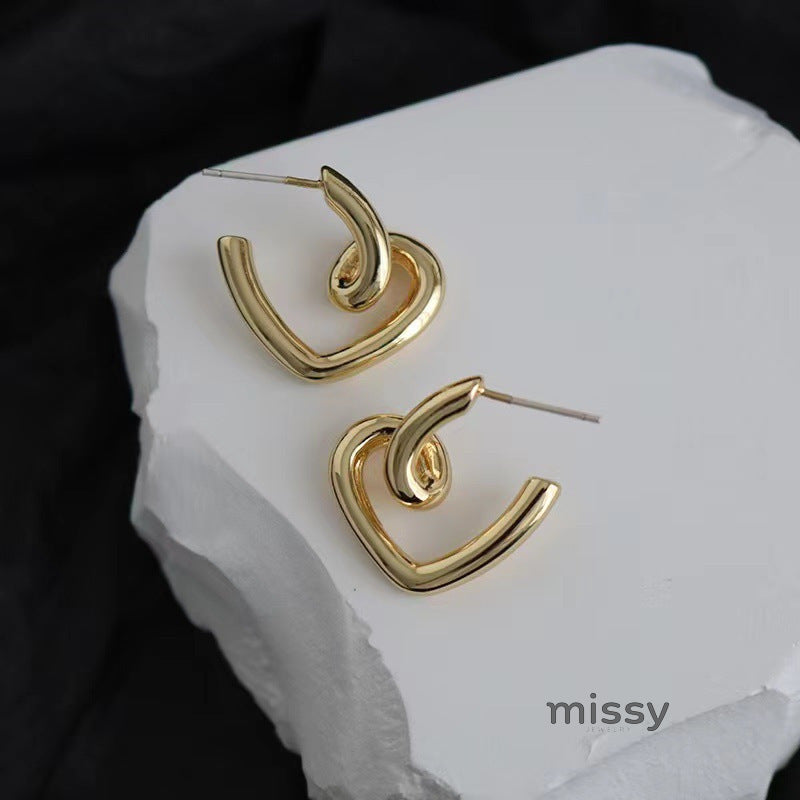 Lilyann Twisted Heart Earrings [T1TCCXWO]