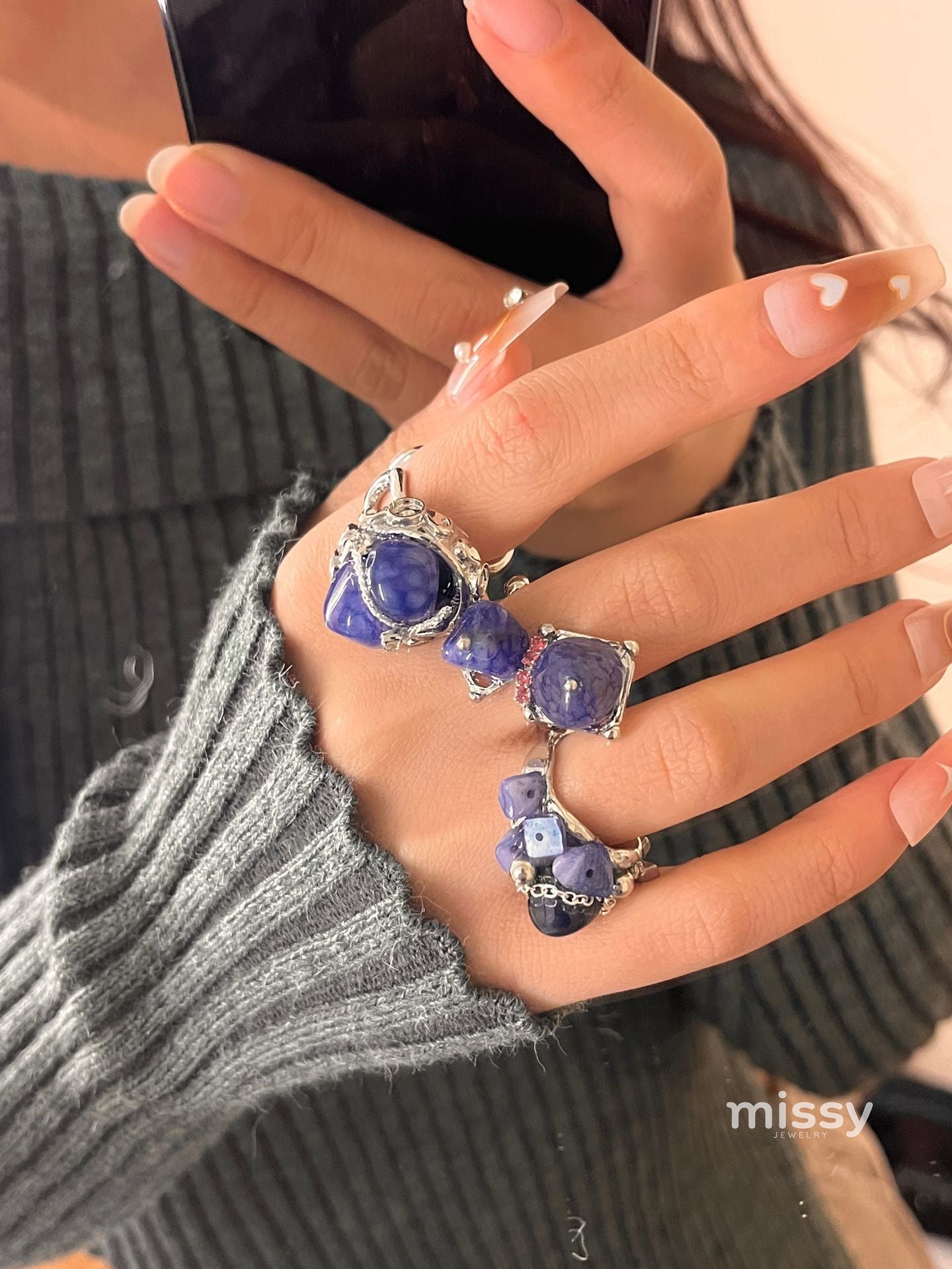 Lilyanne Natural Stone Ring [VCL8WCNO]