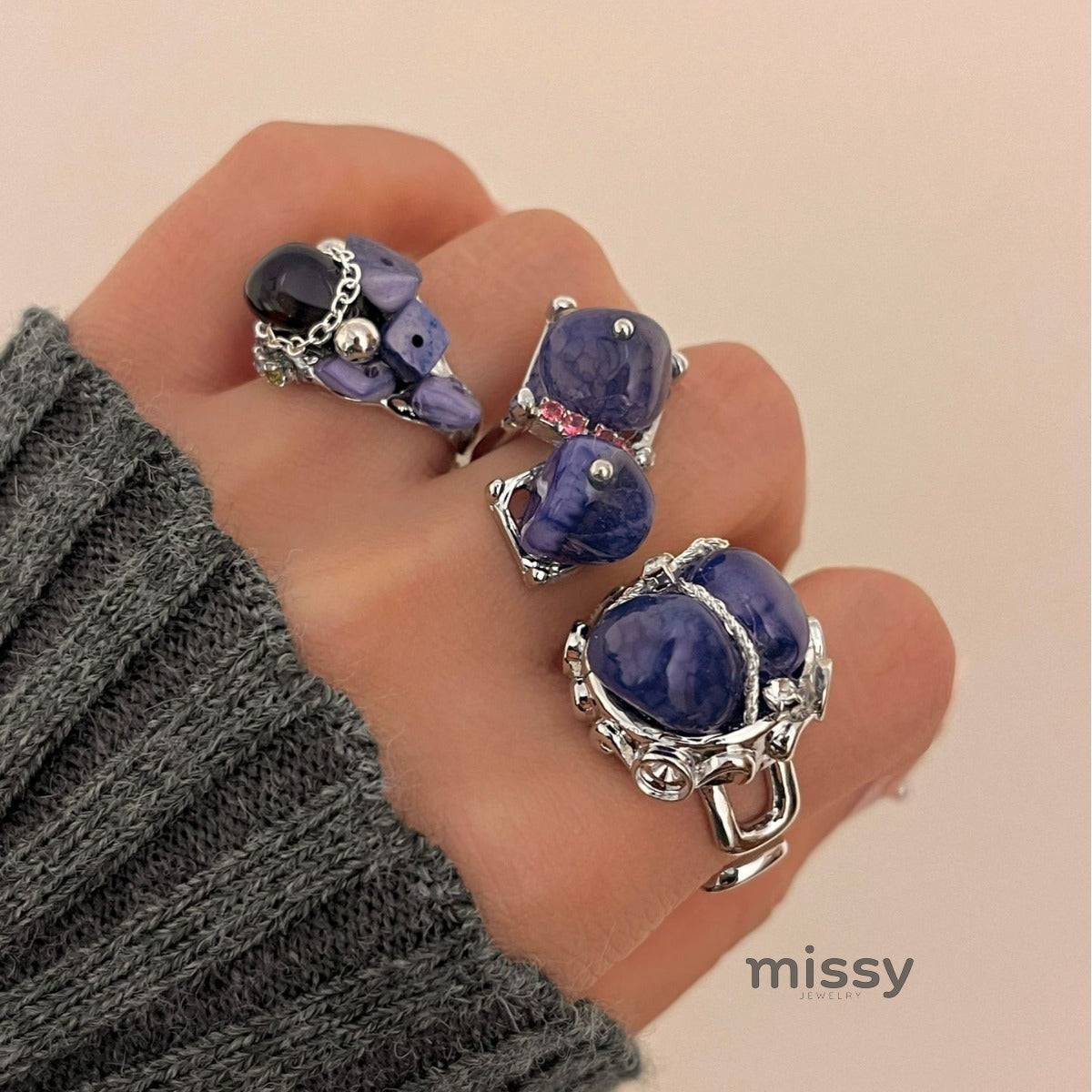 Lilyanne Natural Stone Ring [F1IT4XJG]