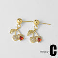 Liv Cherry Heart Drop Earrings [7GT26TU1]