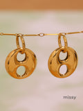 Lorelei Polished Coffee Bean Earrings [8H5U5LUM]