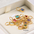 Lotus Birthstone Cube Necklace [531FE6QV]