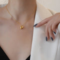Lotus Pendant Necklace [4F8XG3F5]
