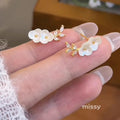 Louella Golden Blossom Stud Earrings [UYAHWKPI]