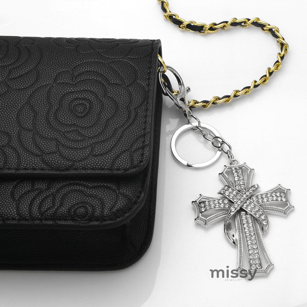 Lucca Pave Cross Keychain [P1TVF0RG]
