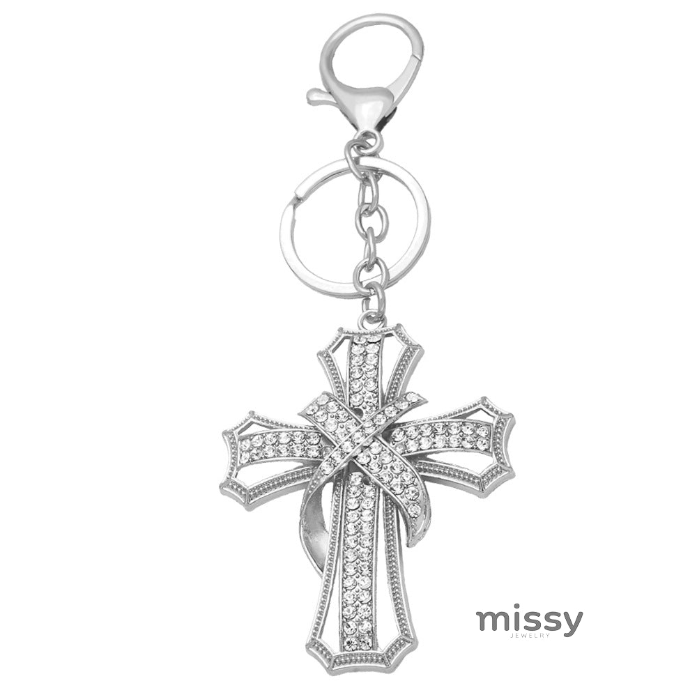 Lucca Pave Cross Keychain [G9HEYE9R]