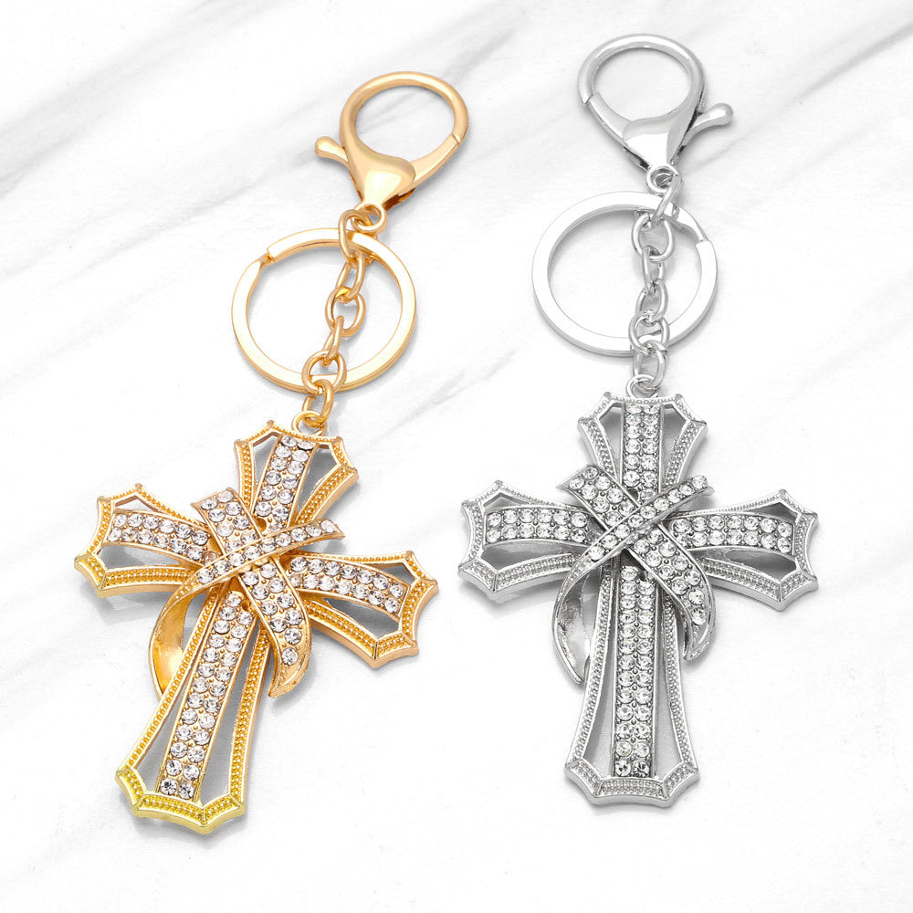 Lucca Pave Cross Keychain [P1TVF0RG]
