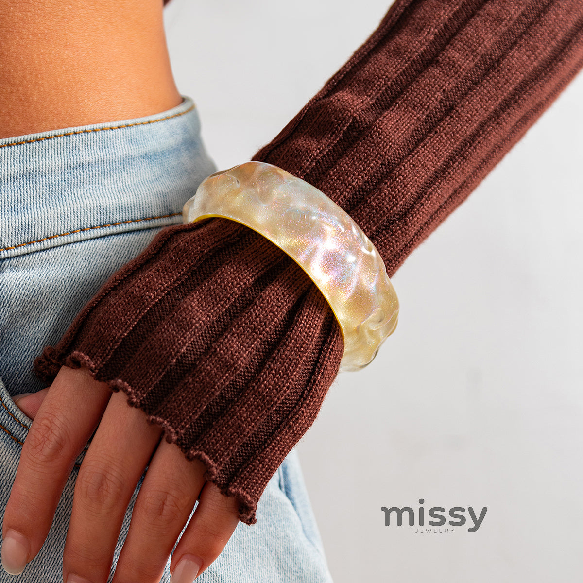 Lucero Glitter Bangle Bracelet