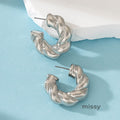 Lucina Bold C Hoop Earrings [L1IPEVZC]