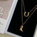 Lucky Horseshoe Pendant Necklace [XSPKCKQK]