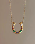 Lucky Horseshoe Pendant Necklace [RXL5NZ54]