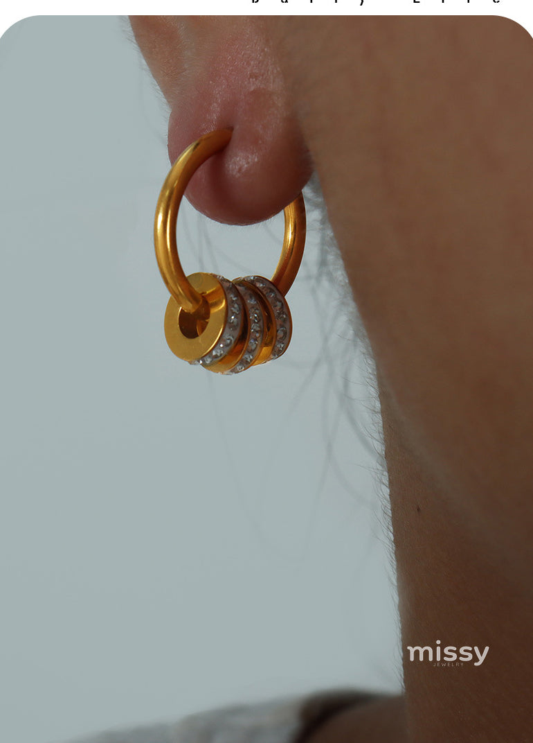 Lumen Pave Circle Hoop Earrings [8H008U76]