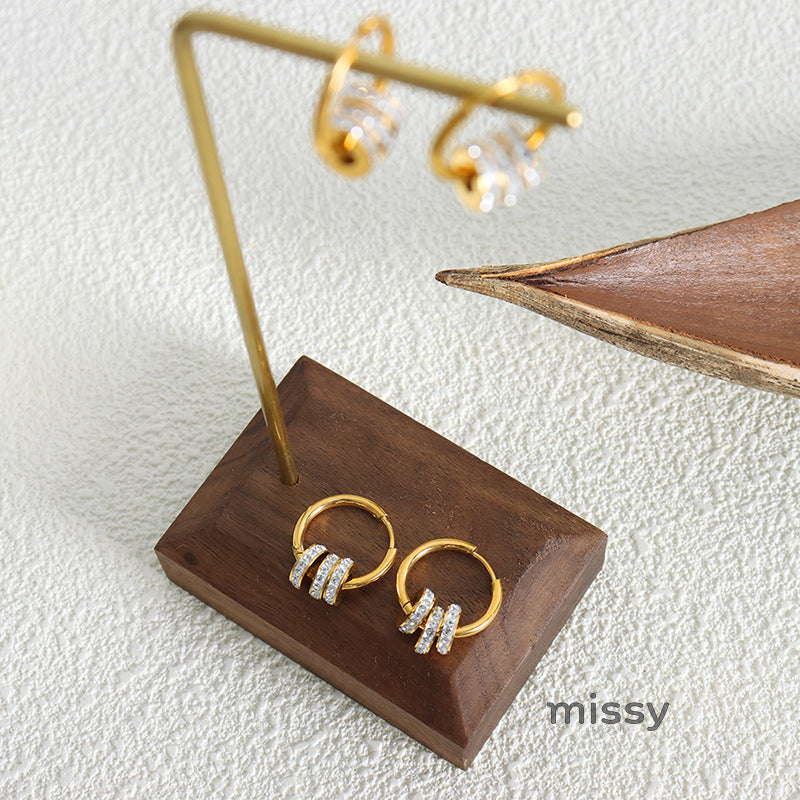 Lumen Pave Circle Hoop Earrings [53LNFJPU]