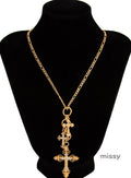 Lyana Vintage Rhinestone Cross Necklace [YE3D7I68]