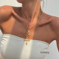 Lyana Vintage Rhinestone Cross Necklace [HITTNTRE]