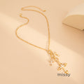 Lyana Vintage Rhinestone Cross Necklace [0W2NGSAI]