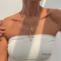 Lyana Vintage Rhinestone Cross Necklace [ZBUNK7Q1]