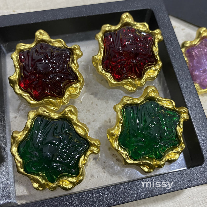 Lyndon Statement Drop Earrings [QRDCTRVB]