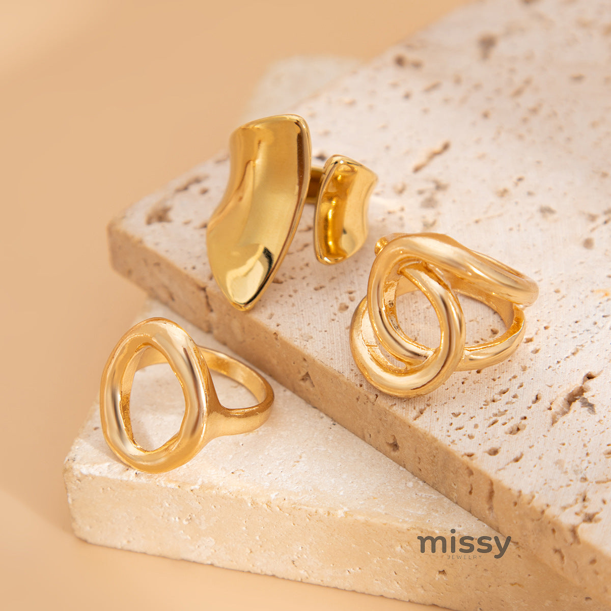 Lynn Geometric Ring Set [1GXU9NEW]