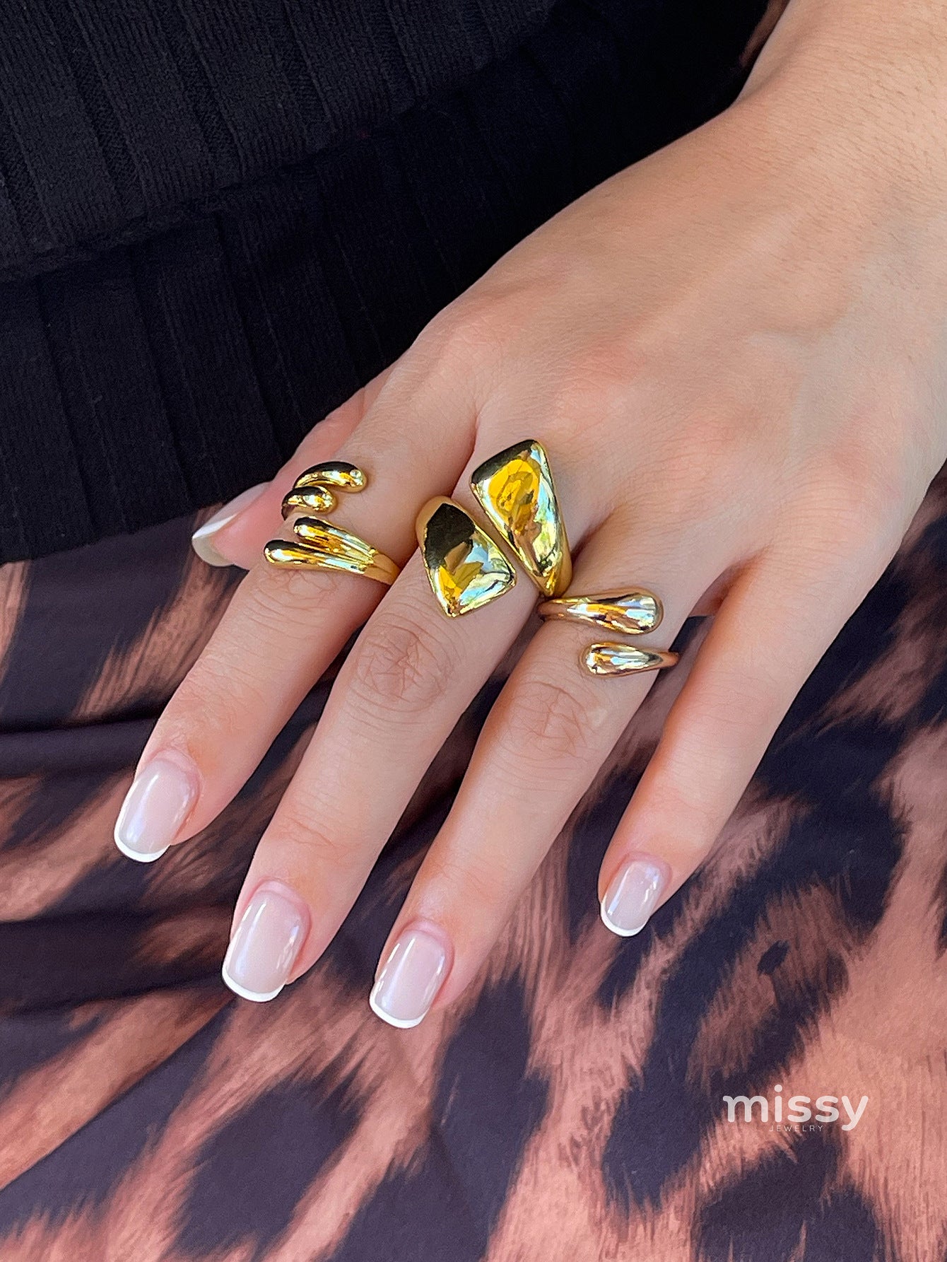 Lynn Geometric Ring Set [YMIYU455]